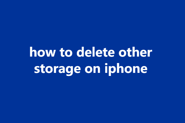 how to delete other storage on iphone